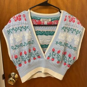 Urban Outfitters cropped sweater with berries